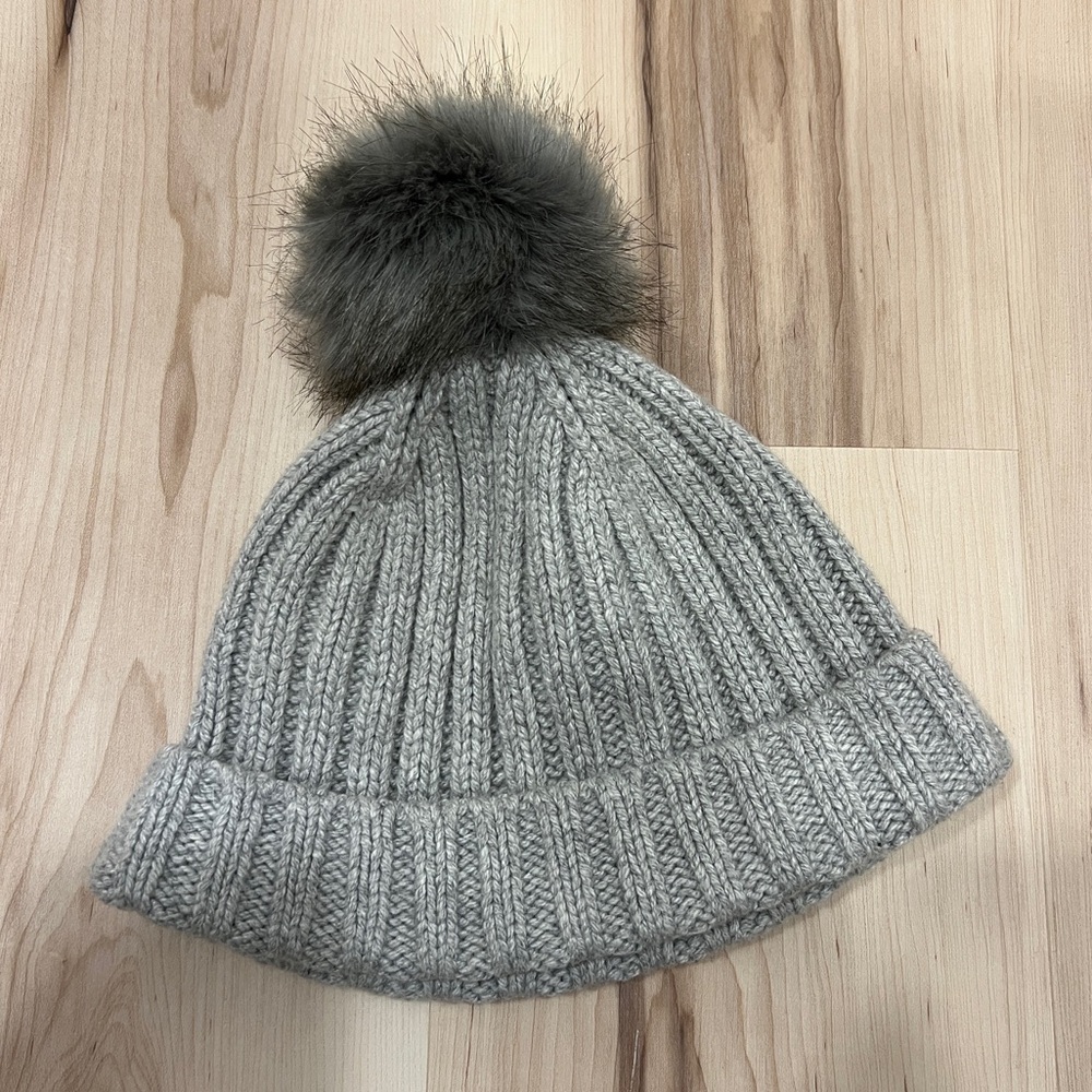 J Crew Faux Fur Pom Beanie
